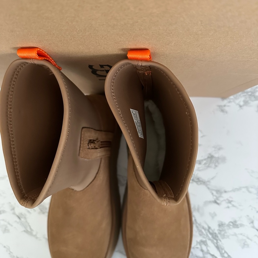 UGG Chestnut Brown Classic Dipper Platform Zip Boots Shoes Women’s Size 11 - Picture 4 of 8